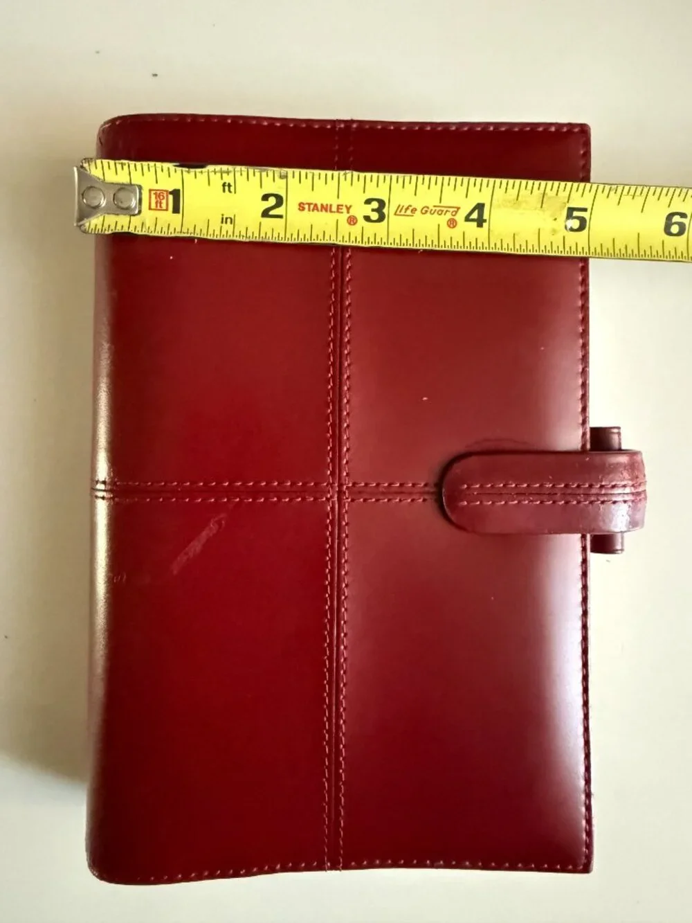 Filofax Personal Organizer Planner Diary Book Burgundy Italian Calf Leather